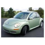 2009 Volkswagen New Beetle Passenger Car, Sunroof, Automatic Transmission, 64,699 Miles, VIN # 3VWRW