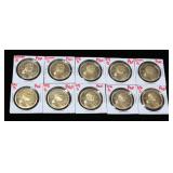 Gold Tone Sacajawea Dollar Coins Qty 10, 2000 (2), 2003 (2), 2004 (2), 2005 (2), and 2006 (2)