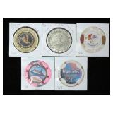 Poker Chips Qty 5, Luxor, Harrah