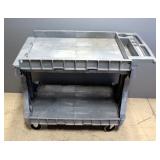 Akro-Mils 2 Shelf Plastic Utility and Service ProCart, 400-Pound Capacity, Grey