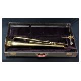 FE Olds & Son Valve Trombone With Mouthpiece, Serial #208764, In Original Case, Circa 1950