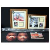 Framed/ Matted Neil Smith Tribute, Signed Baseball Bat,Price Chopper Give-Aways, Len Dawson "Quarter