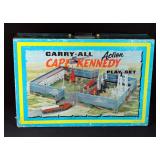 Louis Marx Cape Kennedy Tin Litho Carry-All Action Play Set With Action Figures