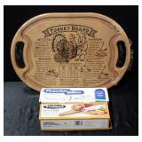 Snow River Products Turkey Carving Board, Traditions Electric Knife And Proctor Silex Electric Knife