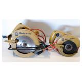 Black And Decker 5.5" Compact Circular Saw And 7.25" Circular Saw