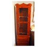 Lockable Cedar Wood Gun Cabinet With 2 Drawers And 7 Gun Slots, 75" x 25" x 12"