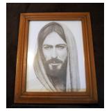 Wood Framed Print Of Jesus, Framed Print Titled " Immaculate Conception", Framed Tin Virgin Mary And