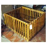 Slat Sided Wood Crate, 24" x 39" x 34"