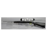 Savage Model 93 Bolt Action Rifle, 22WMR, SN# 2097315, All Stainless Steel With Bushnell 3 x 9 Scope
