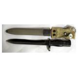 Vintage Military I. N. I. Spanish Toledo Bayonet & Scabbard SN# ET31866C, 8.75" Blade