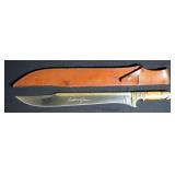 Indiana Jones Khyber Bowie Knife With Leather Sheath United Cutlery 1989