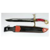 Hand And A Half Dagger, 18" Blade With Sheath