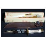 Trophy Stag Premier Cutlery Bowie Knife, TS-102, 13.5" Overall, With Sheath, New In Box