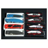 Jaguar Folding Knives, YK-828RD (1), YK-723BL (1), YK-812BK (1) And YK-512BL (1), Total Qty 4, All N
