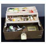 Tackle Box With Quantum Kinetic PTI10 Reel, Lures, Bait And More