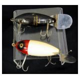 Vintage Fishing Lures, Includes Heddon Lucky 13, The Baby Lucky 13, Go Deeper Crab (2), Total Qty 4