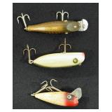 Vintage Fishing Lures, South Bend Mike Opening, Garrett Pikie And Shakespeare, Total Qty 3