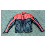 Motorcycle Jacket - XElement Leather Jacket with Removable Zip-Out Inner Liner, Medium
