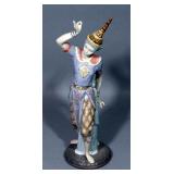 Lladro French Porcelain Siamese Male Dancer Figurine, Retired 1993, 13"H