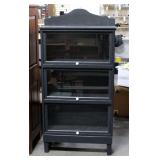 Barrister Style 3 Tier Bookcase, Repainted, 68"H x 34"W x 14"D