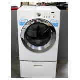 Frigidaire Affinity Dryer, Model FAQE7077KW0, On Base With Storage Drawer