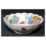 Oriental Bowl With Flowers, 8"Dia