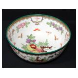 Chinese Porcelain Bowl, With Fruit And Insects, Gilded, 12"Dia