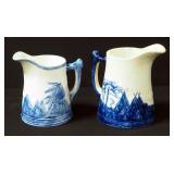 Vintage Old Sleepy Eye Large Pitchers, Age Appropriate Wear, Qty 2