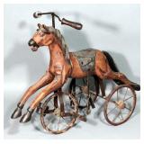 Reproduction Horse Tricycle, 18"H x 22"L