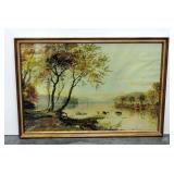 Jasper F. Cropsey Print "Mountain Lakes" Framed 26.75" x 38.75"