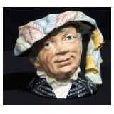 Royal Doulton English Porcelain "Pearly Queen" Toby Jug, 7"H