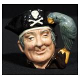 Royal Doulton English Porcelain "Long John Silver" Toby Mug, 2.5"H