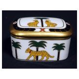 Christian Dior Miniature Porcelain Box "Casablanca", 2"H x 3"W