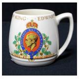 Burleigh Porcelain Edward VIII Mug Of May Coronation Before Abdication, 3"H