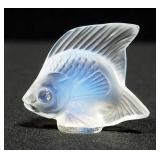 Lalique Crystal Opalescent Angel Fish, 2"L