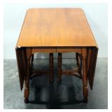 Vintage Drop-Leaf Gate Leg Dining Table With Two Extra Leaves, 30"H x 65"L x 42"D Without Leaves 9" 