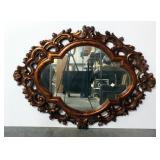 Bronze Framed Rococo Style Wall Mirror, 49"H x 36"W