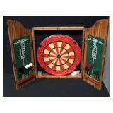 Marlboro Country Store Dart Cabinet With Camel Hair Board And Darts