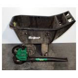 Weed Eater "Feather Lite" Model FL1500i Gas Blower, and Ames Easy Roller, Jr. Cart