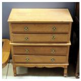 4 Drawer Chest Or 2 Drawers And 2 Drawers, See Photos, 33"H x 30"L x 17"D, Top Two Drawers Lift Off