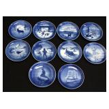 Royal Copenhagen Christmas Plates Years 1960-1969, Total Qty 10
