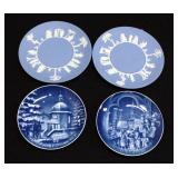 Bareuther Co Christmas Plates, Silent Night 1970 And Frauenkirche 1972 And Wedgwood Plates Qty 2, To