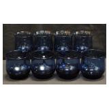 Cobalt Blue Wine Glasses (4) And High Ball Glasses (4)