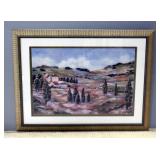 Framed And Matted Landscape Print By John And Elli Milan, 28" x 42"