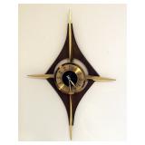 Welby Battery Powered Mid Century Modern Wall Clock With Matching Candle Sconces