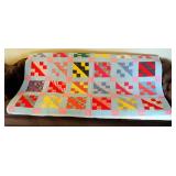 Hand Pieced, Scrap Box Style, Machine Finished Quilt, 76" x 68"