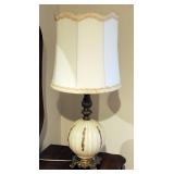 Decorative Ceramic And Metal Lamps, 31" Tall And 32.5" Tall