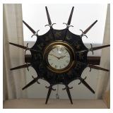 24" United Zodiac Battery Powered Wall Clock