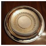 Oneida Silver Plate 10.5" & 13" Platters Qty 2, International Silver Plater 13", Sheridan Taunion Si
