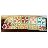 Hand Pieced Machine Stitched Quilt, 62" x 76"